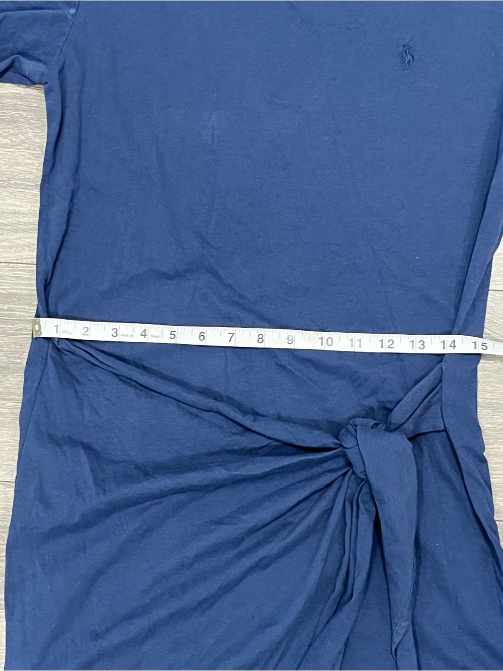 Ralph Lauren Navy Tie-Waist Short-Sleeve Maxi Dress - Picture 5 of 8